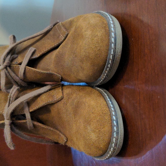 🔥 J Crew MacAlister Wedge Booties Brown Suede Leather Size 8 - Picture 5 of 9